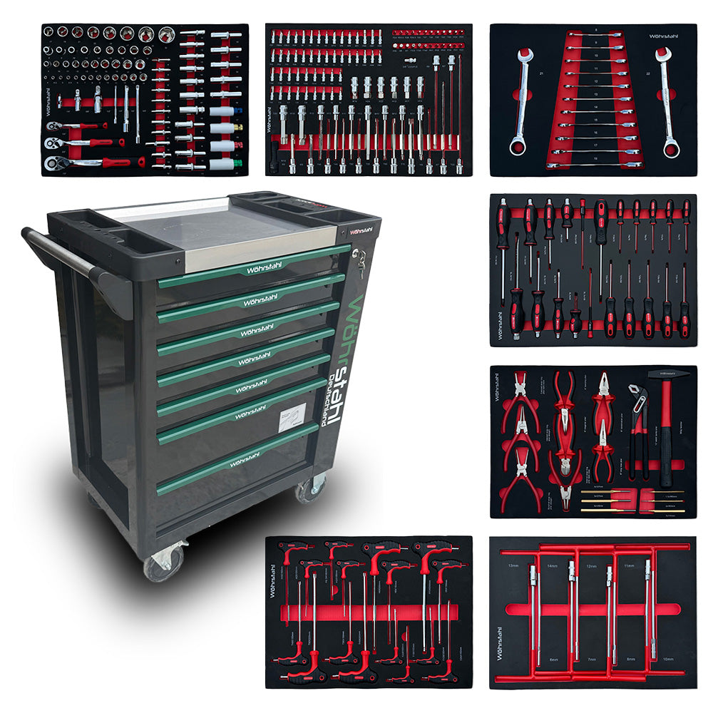 Tool cabinet Wöhrstahl 7/7, 207 pieces